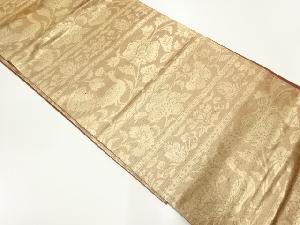 アンティーク　花鳥更紗模様織出し袋帯（材料）